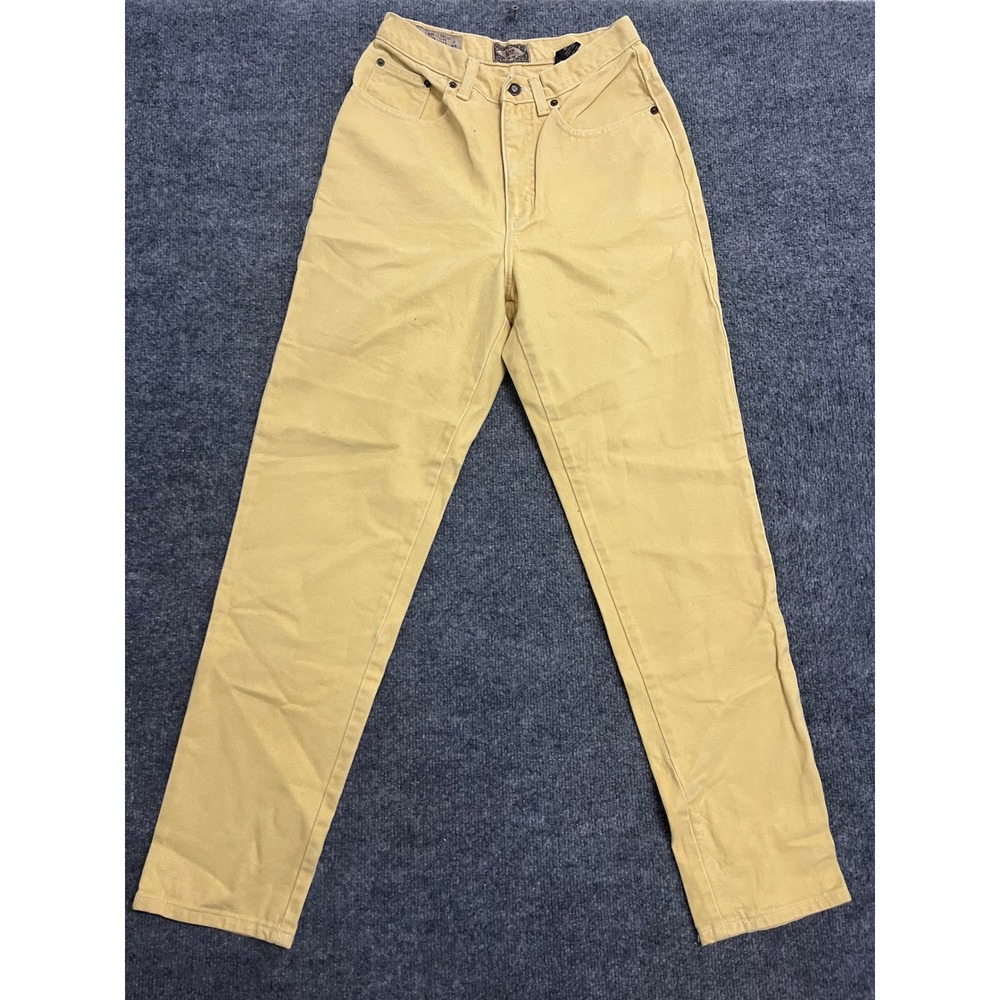 Express Jeans Womens Size 9/10 Yellow Denim High Rise Straight Leg